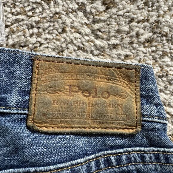 Polo Ralph Lauren Jeans Mens 42x30 Hampton Relaxed Straight Light Wash Denim - Picture 7 of 11